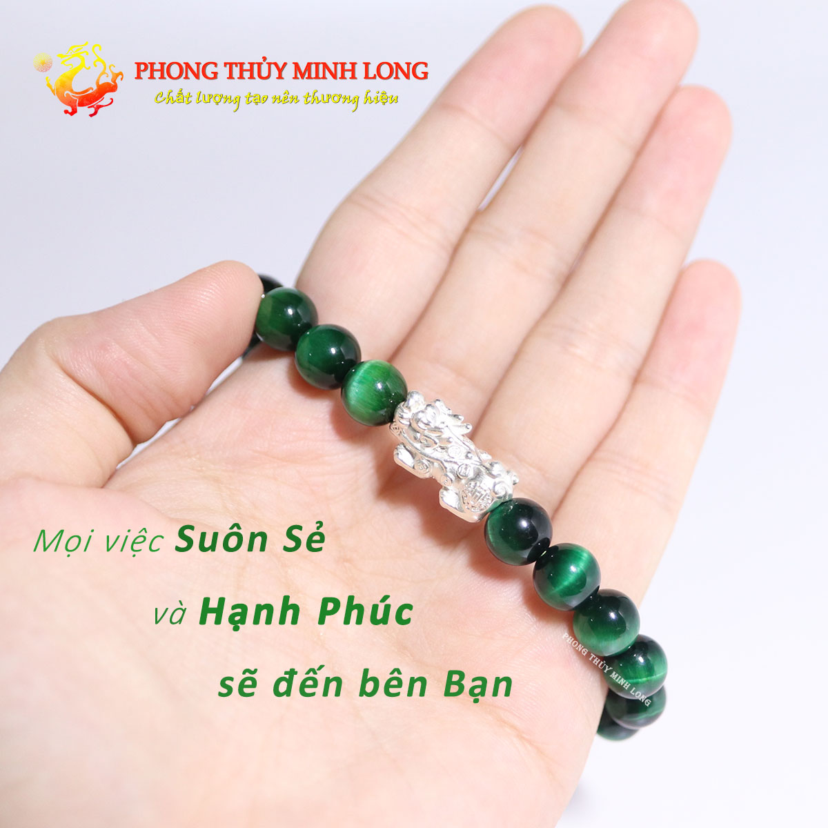 vong tay mắt hổ xanh đen